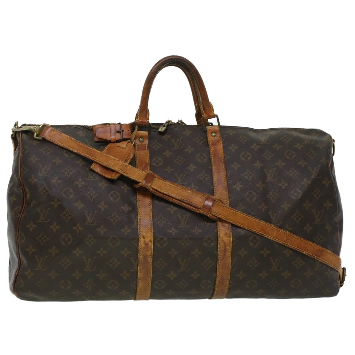 LOUIS VUITTON Monogram Keepall Bandouliere 55 Boston Bag M41414 LV 45231