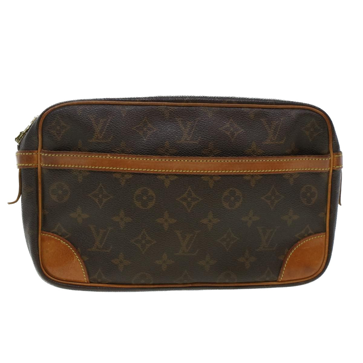 LOUIS VUITTON Monogram Compiegne 28 Clutch Bag M51845 LV 45238