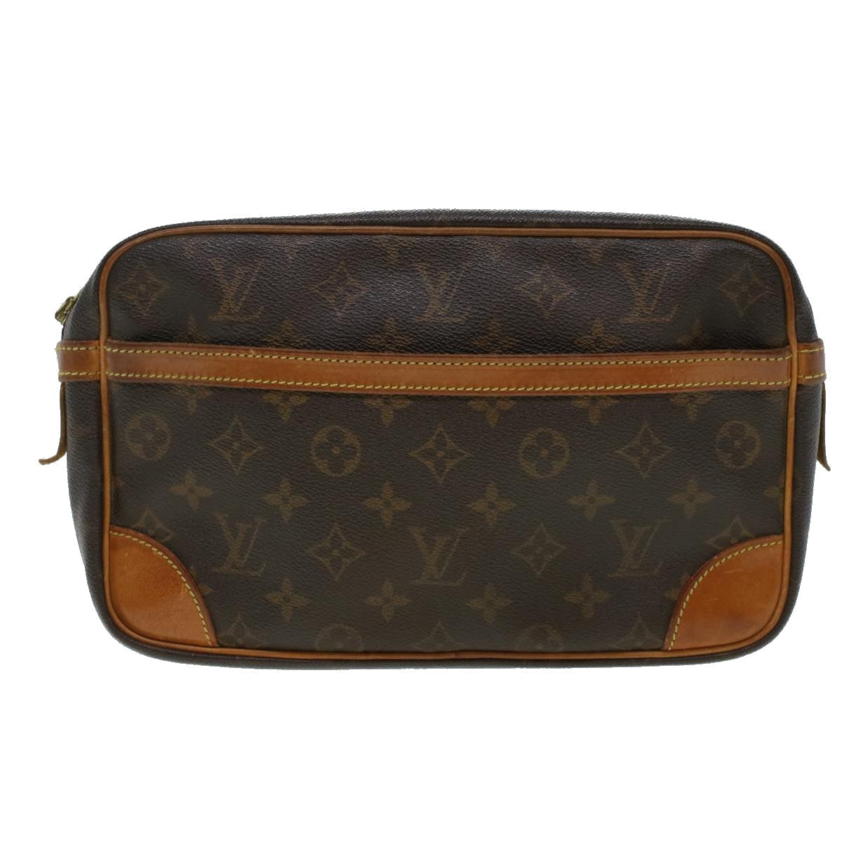 LOUIS VUITTON Monogram Compiegne 28 Clutch Bag M51845 LV 45238