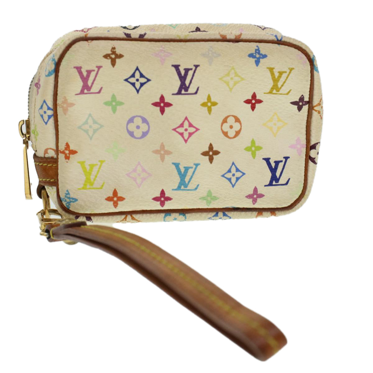 LOUIS VUITTON Monogram Multicolor Trousse Wapity Pouch White M58033 45246