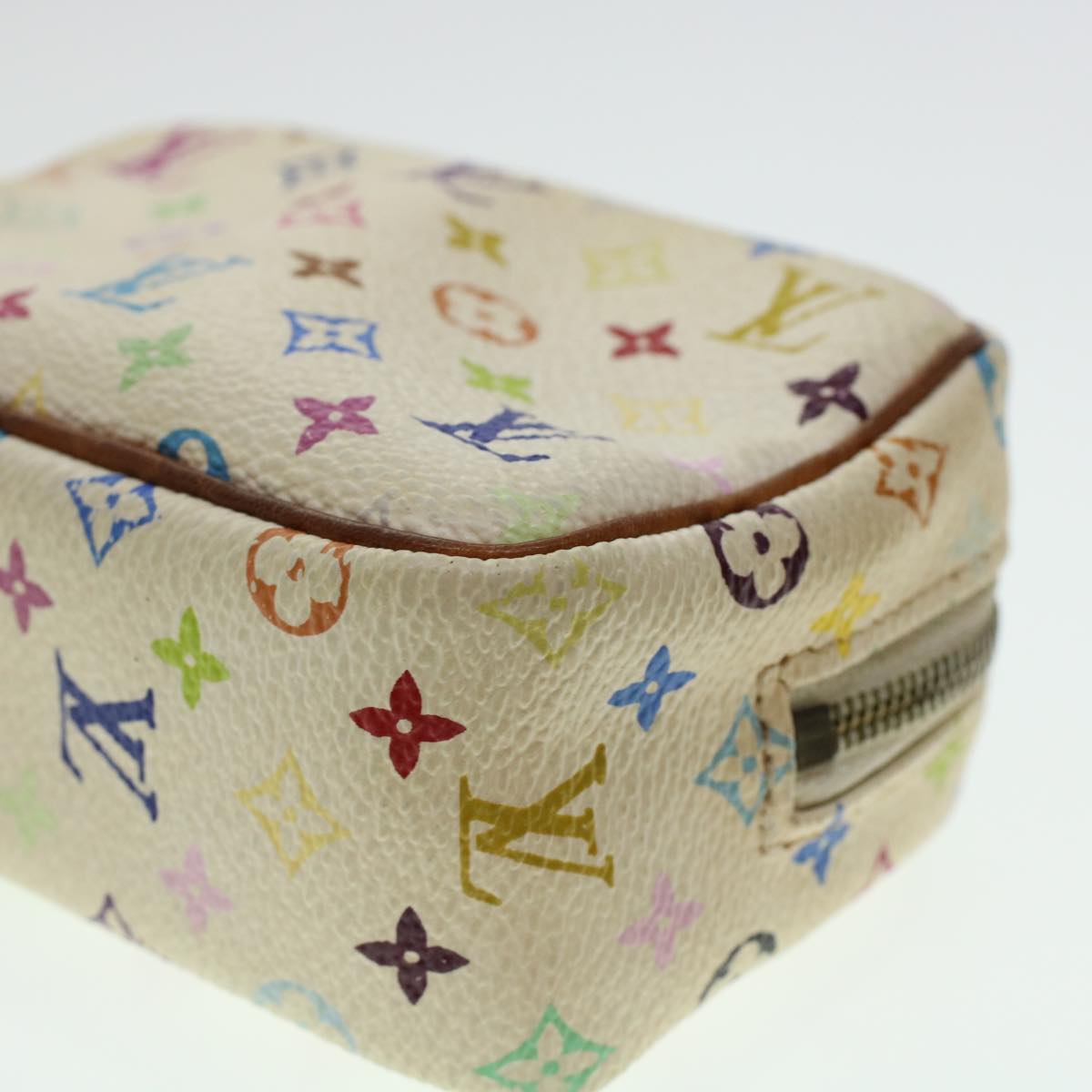 LOUIS VUITTON Monogram Multicolor Trousse Wapity Pouch White M58033 45246