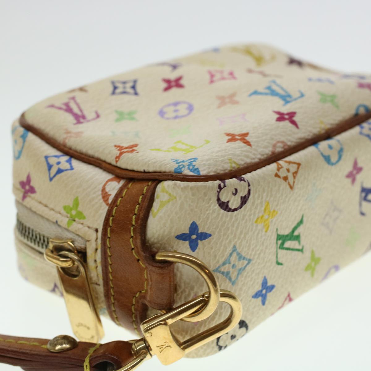 LOUIS VUITTON Monogram Multicolor Trousse Wapity Pouch White M58033 45246