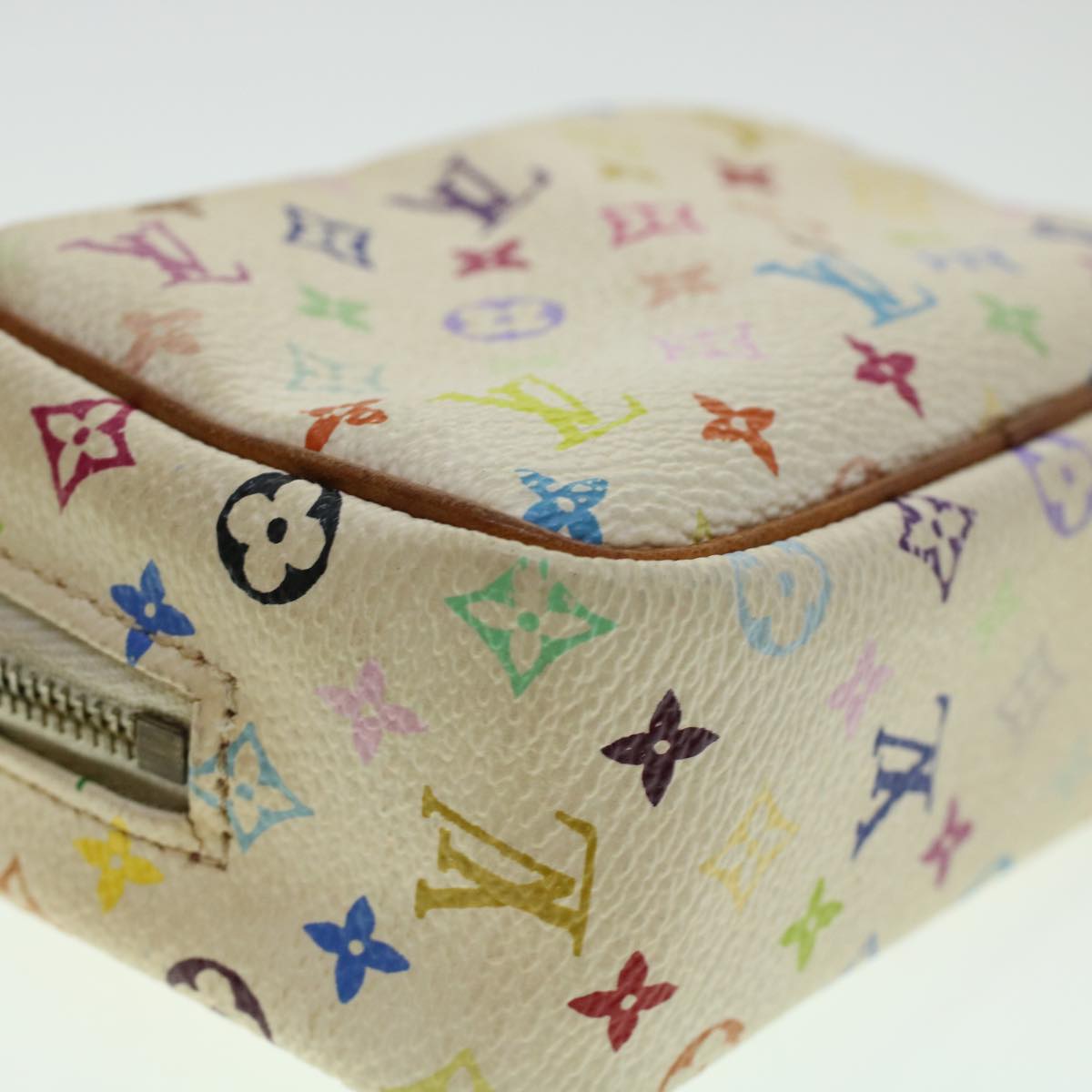 LOUIS VUITTON Monogram Multicolor Trousse Wapity Pouch White M58033 45246