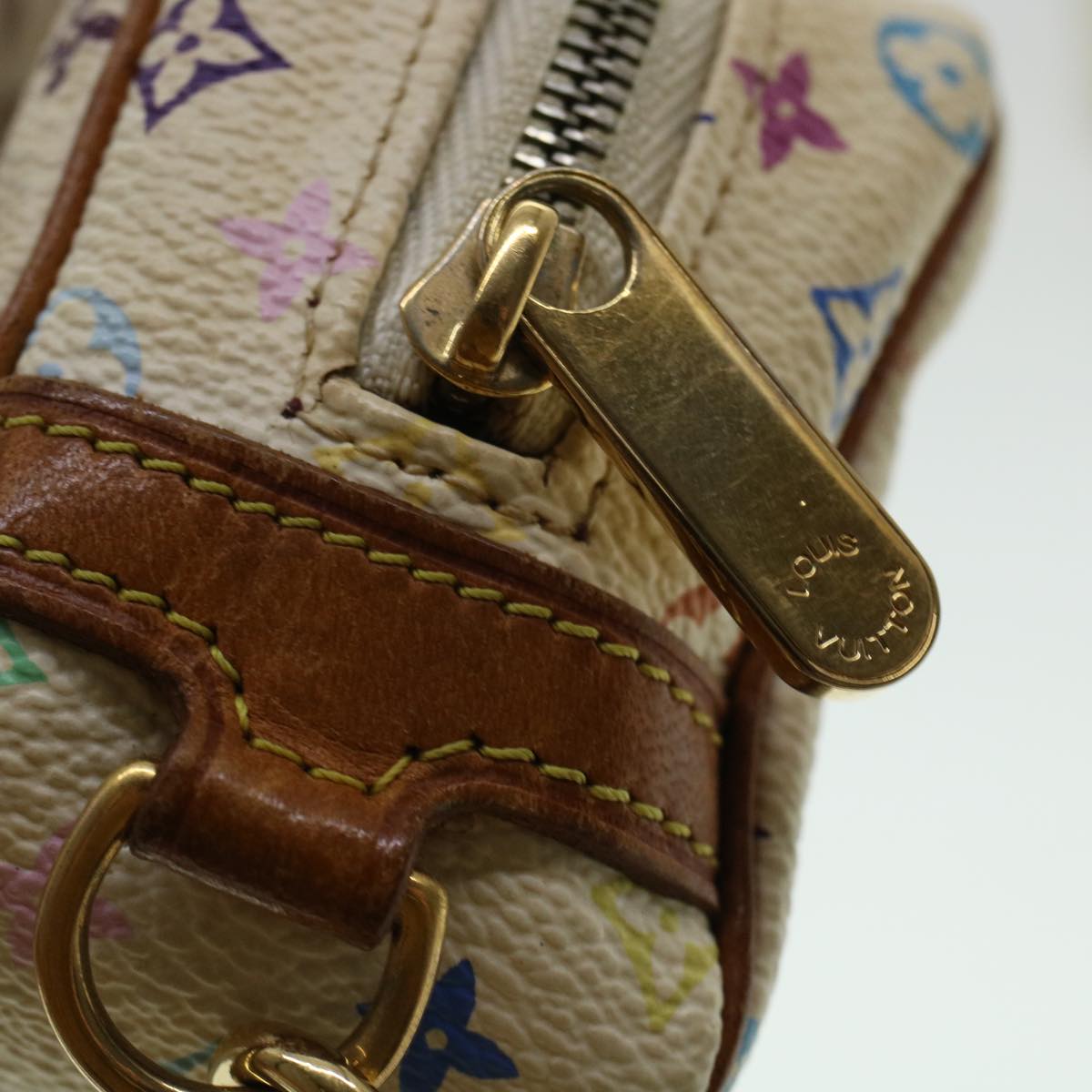LOUIS VUITTON Monogram Multicolor Trousse Wapity Pouch White M58033 45246
