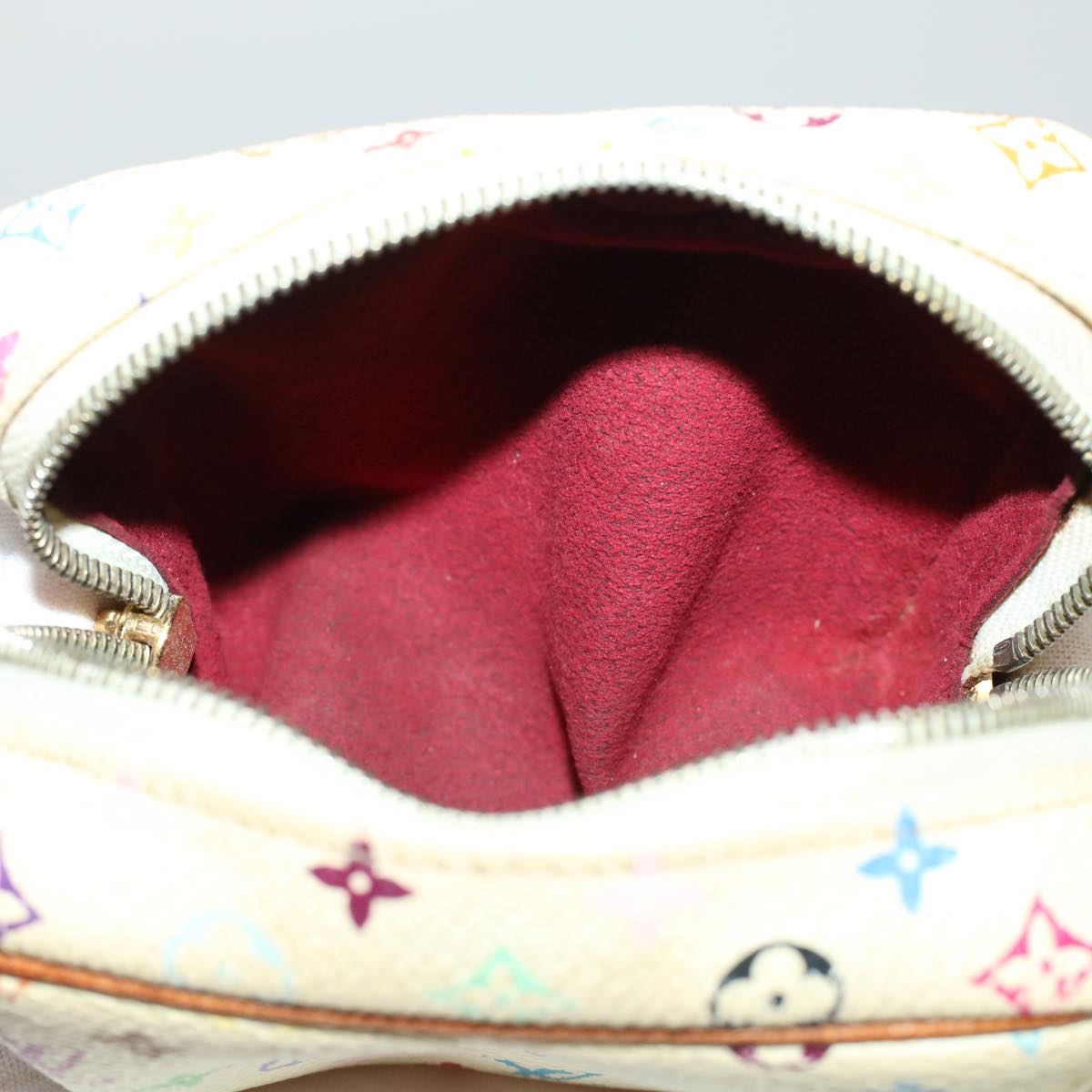 LOUIS VUITTON Monogram Multicolor Trousse Wapity Pouch White M58033 45246