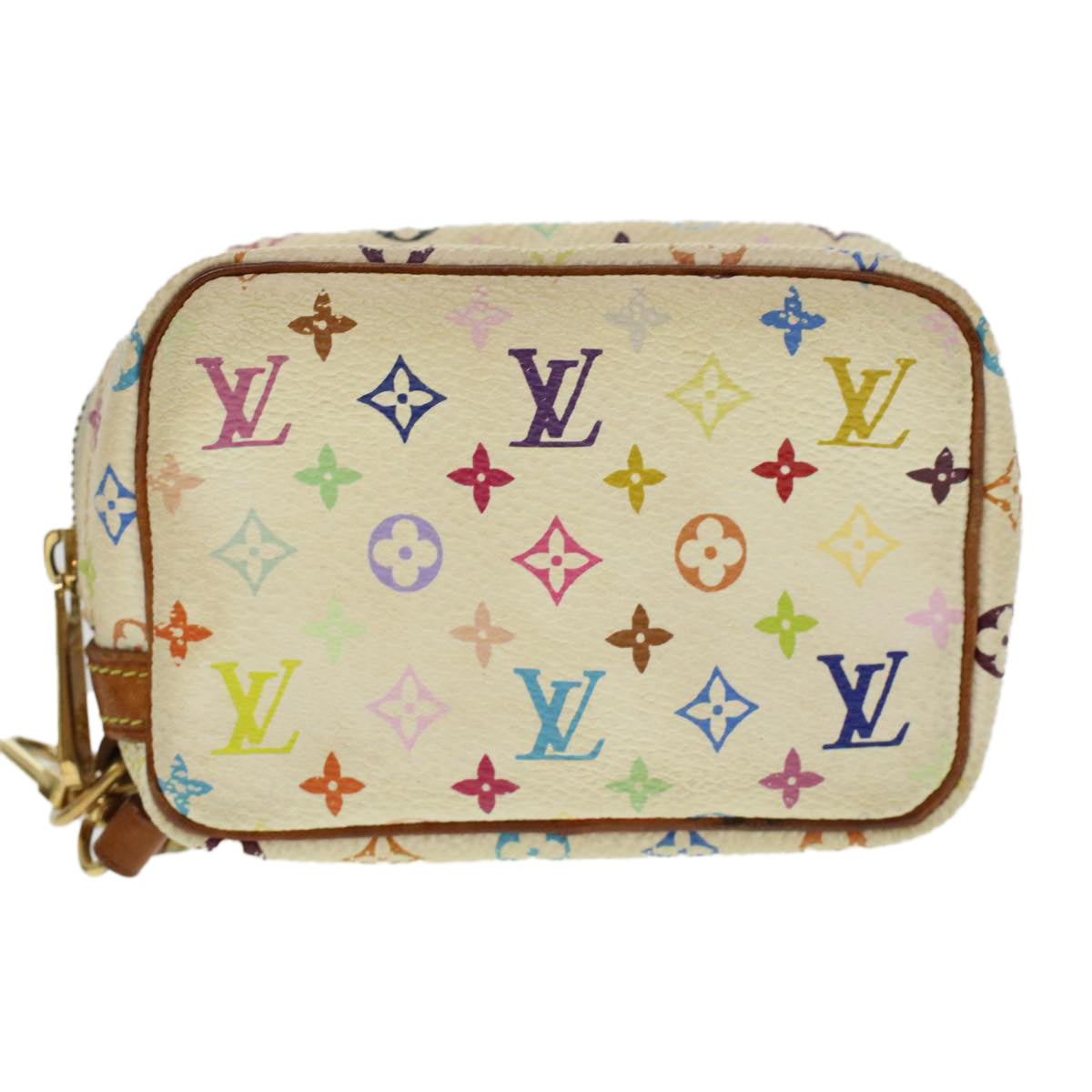 LOUIS VUITTON Monogram Multicolor Trousse Wapity Pouch White M58033 45246
