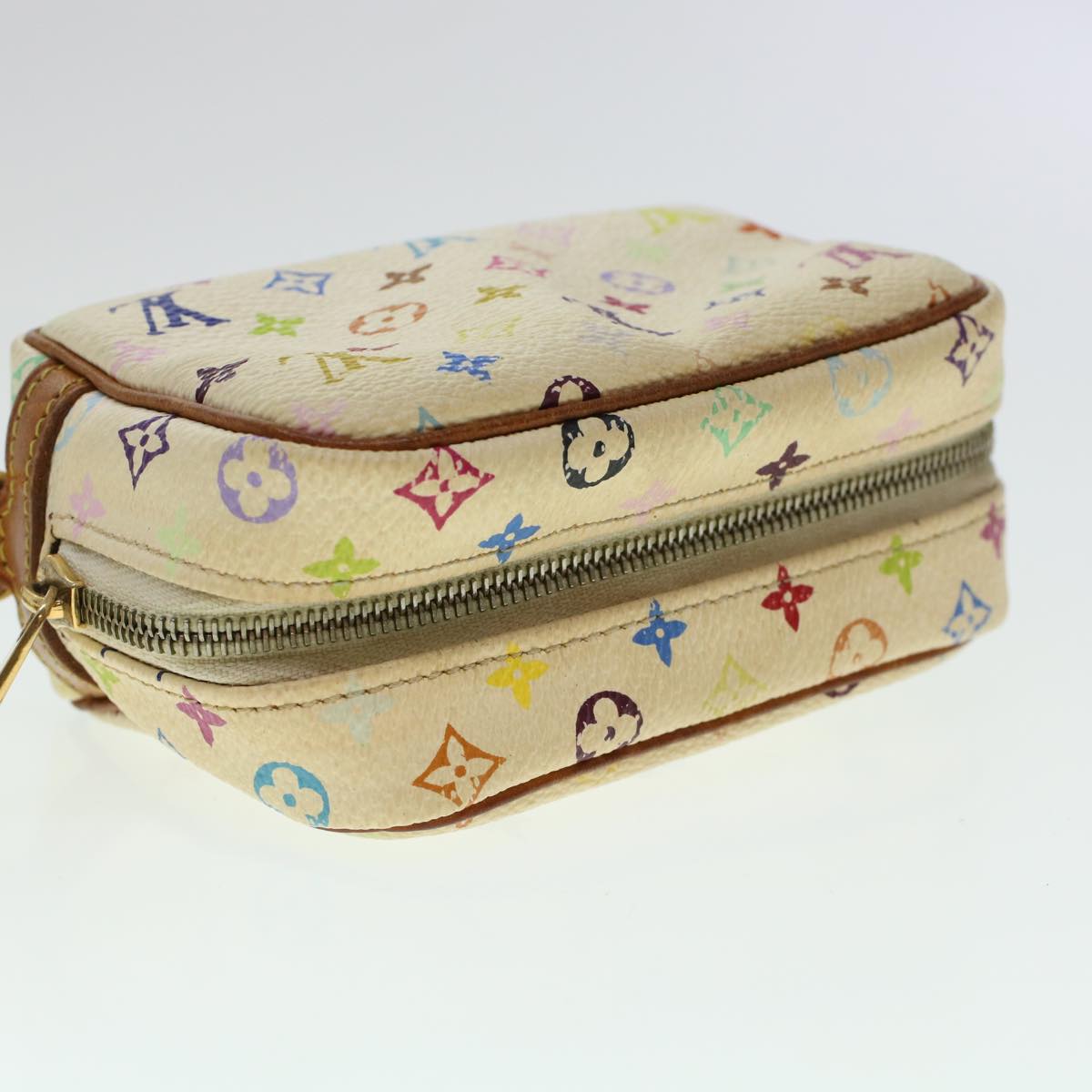 LOUIS VUITTON Monogram Multicolor Trousse Wapity Pouch White M58033 45246
