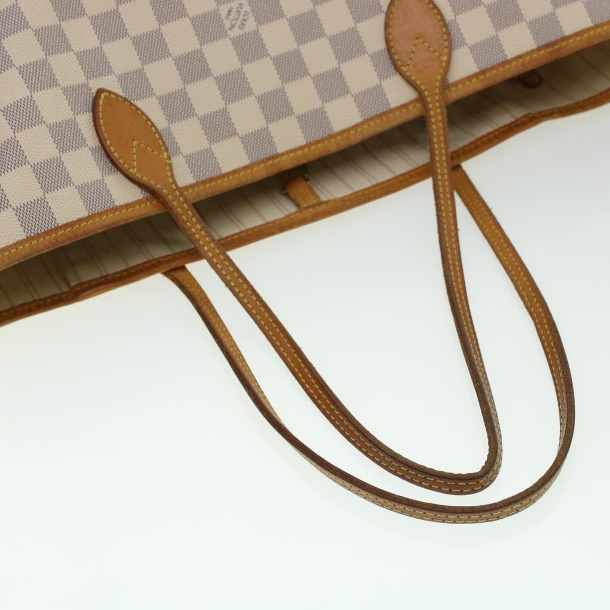 LOUIS VUITTON Damier Azur Neverfull MM Tote Bag N41605 LV 45252