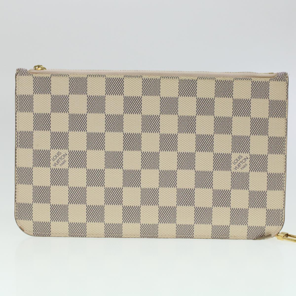 LOUIS VUITTON Damier Azur Neverfull MM Tote Bag N41605 LV 45252