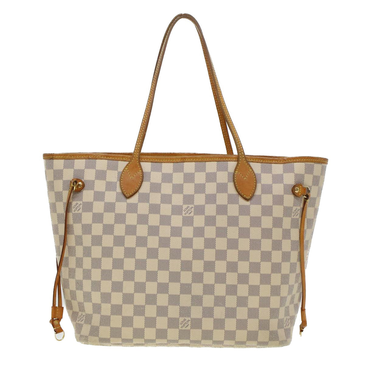 LOUIS VUITTON Damier Azur Neverfull MM Tote Bag N41605 LV 45252