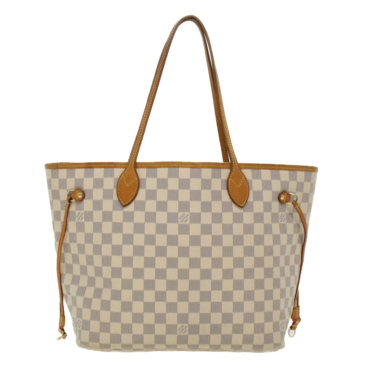 LOUIS VUITTON Damier Azur Neverfull MM Tote Bag N41605 LV 45252