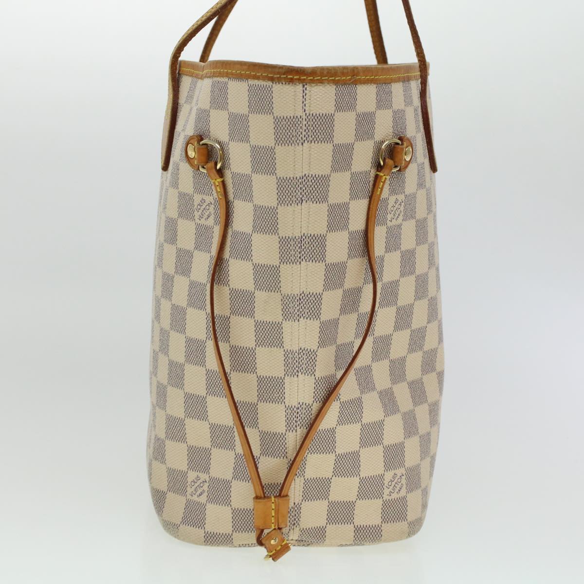 LOUIS VUITTON Damier Azur Neverfull MM Tote Bag N41605 LV 45252
