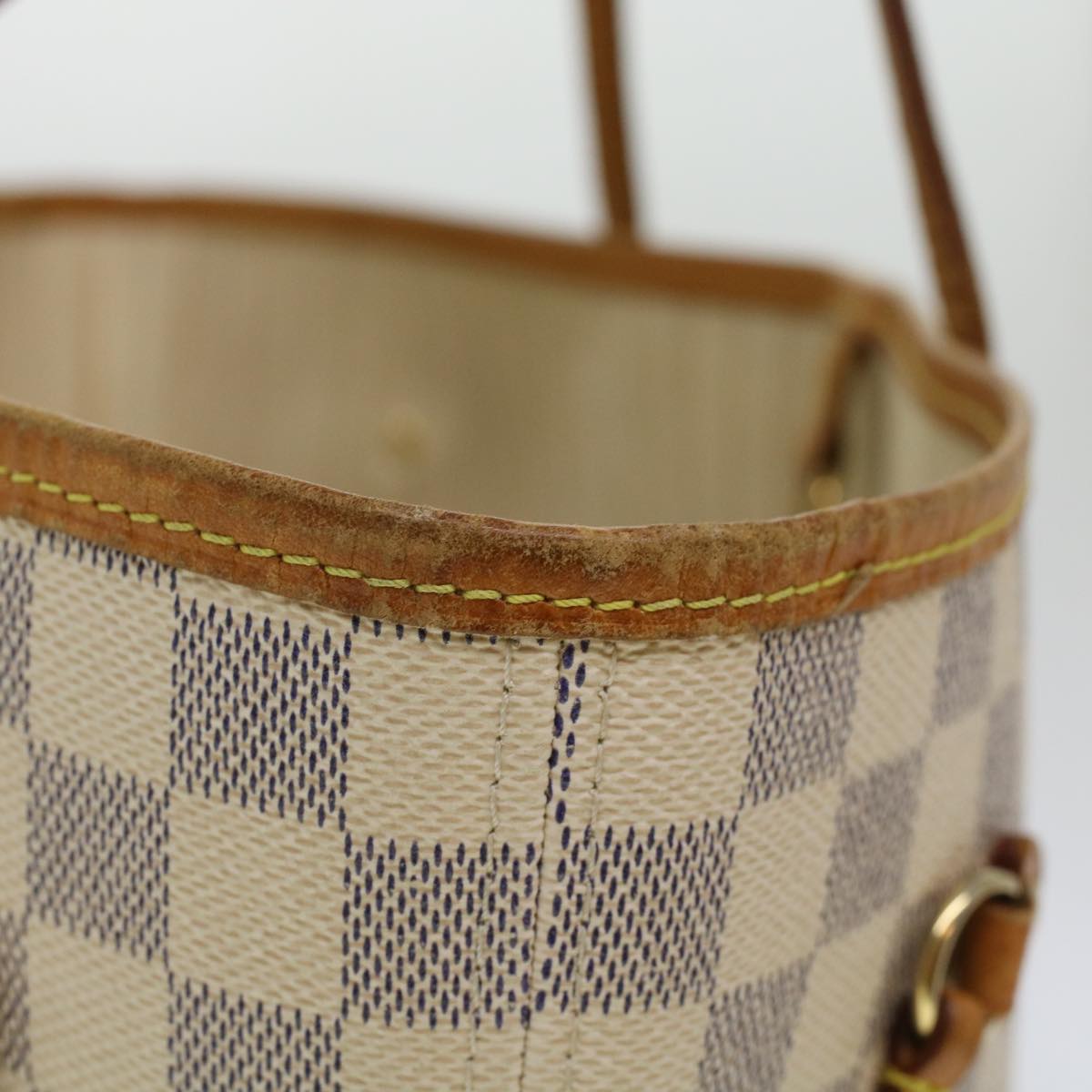 LOUIS VUITTON Damier Azur Neverfull MM Tote Bag N41605 LV 45252