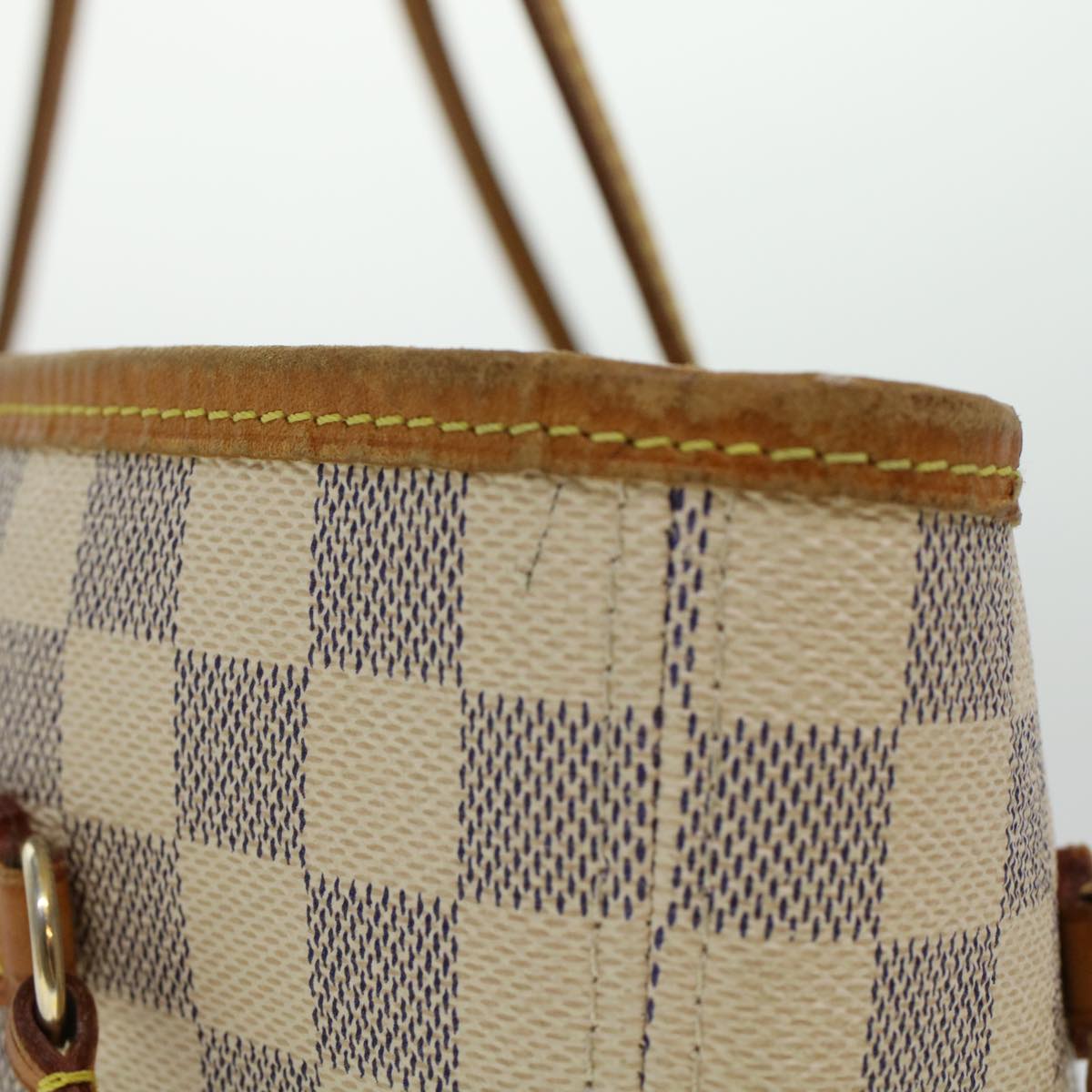 LOUIS VUITTON Damier Azur Neverfull MM Tote Bag N41605 LV 45252