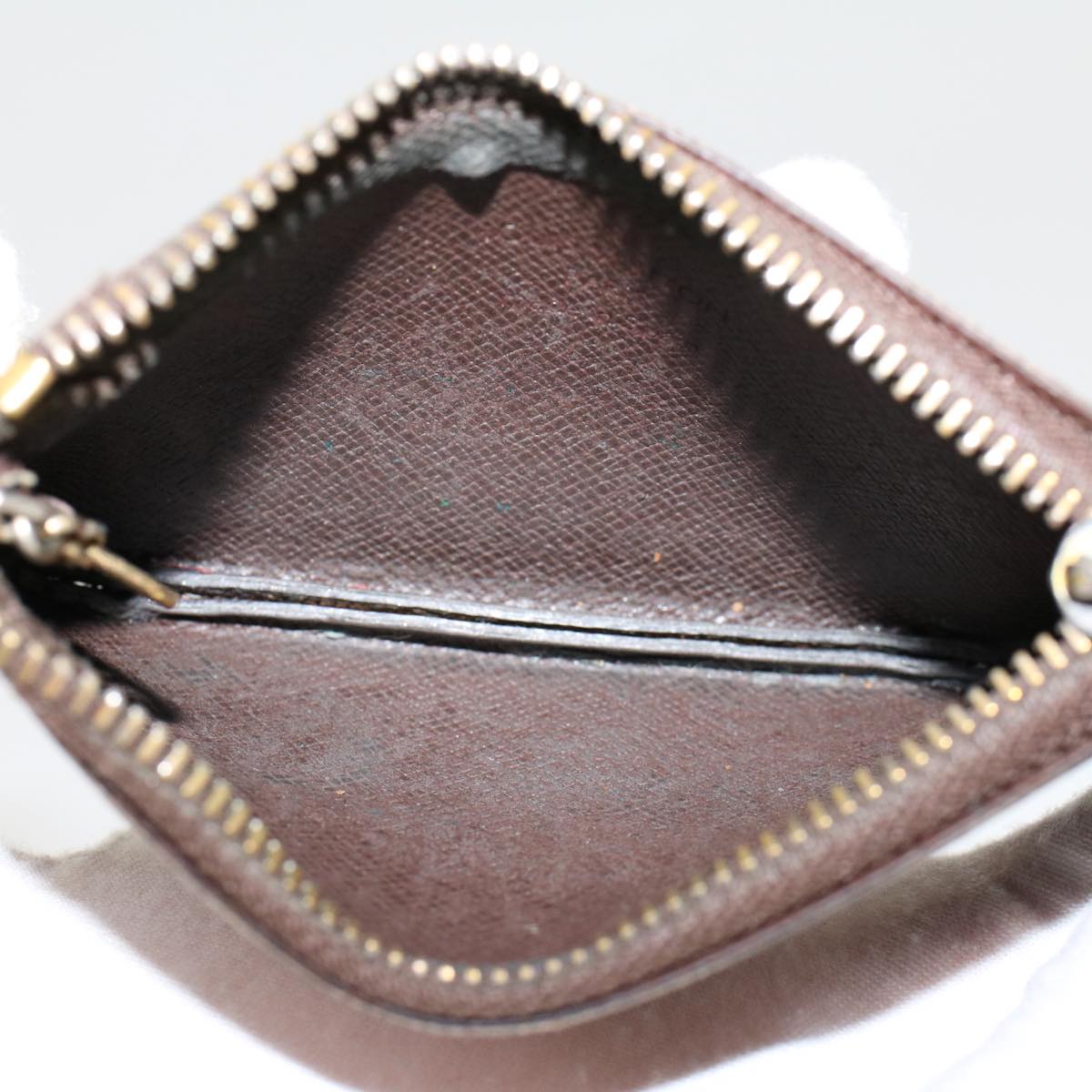 LOUIS VUITTON Damier Ebene Pochette Cles Coin Purse N62658 LV 45254