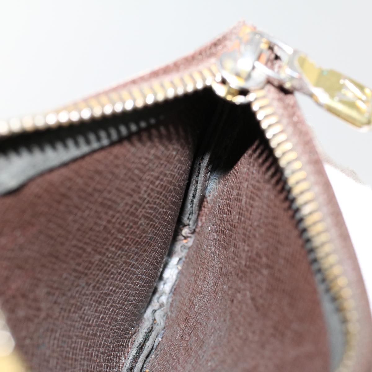 LOUIS VUITTON Damier Ebene Pochette Cles Coin Purse N62658 LV 45254