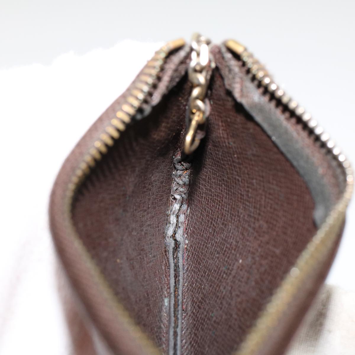 LOUIS VUITTON Damier Ebene Pochette Cles Coin Purse N62658 LV 45254