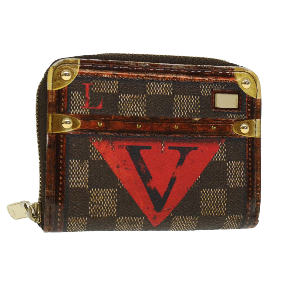 LOUIS VUITTON Damier Trunk Time Zippy Coin Purse Coin Purse M52745 LV 45255