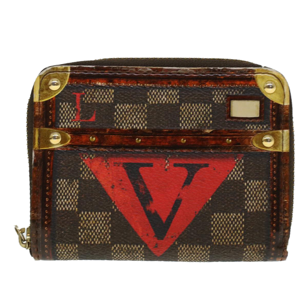 LOUIS VUITTON Damier Trunk Time Zippy Coin Purse Coin Purse M52745 LV 45255