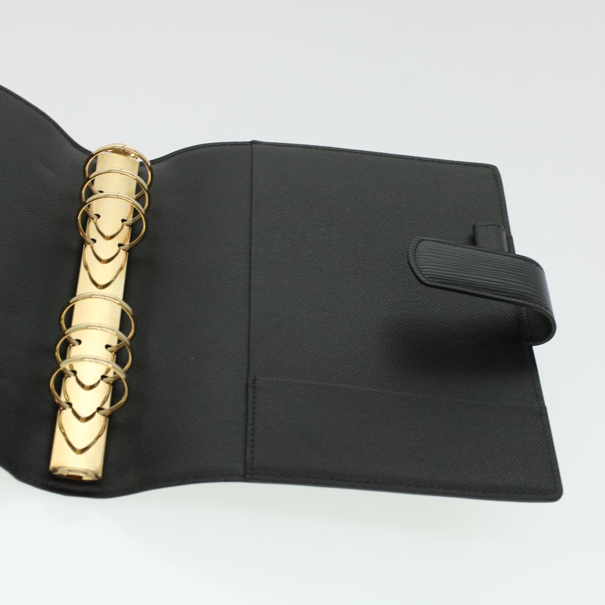 LOUIS VUITTON Epi Agenda GM Day Planner Cover Black R20212 LV 45268