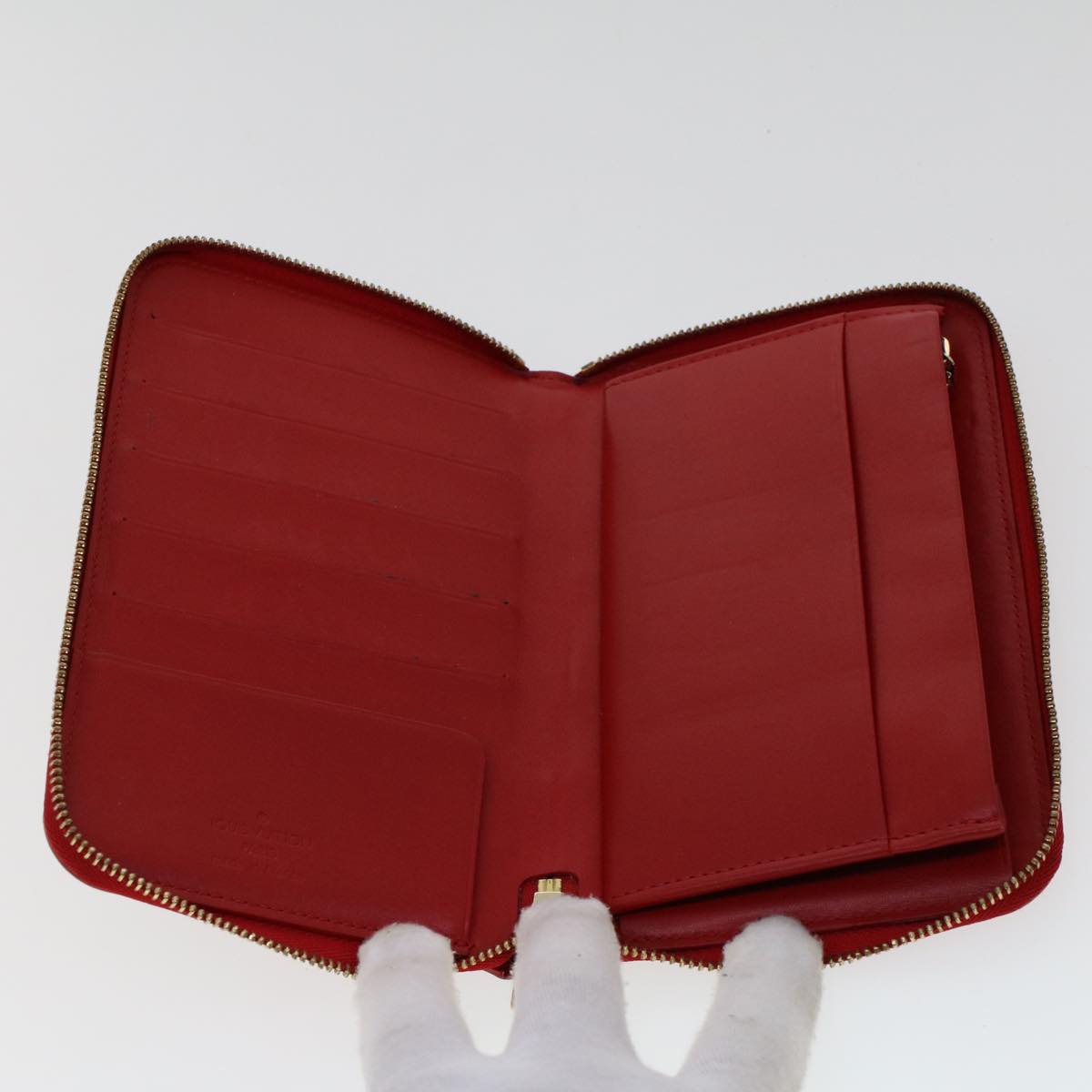 LOUIS VUITTON Monogram Vernis Eldridge Wallet Rouge M91159 LV 45272