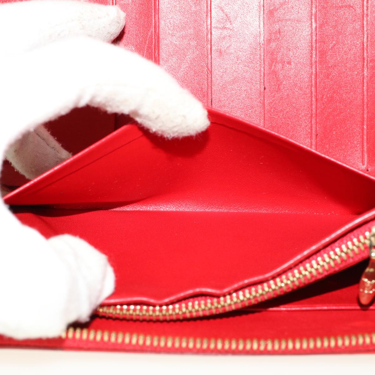 LOUIS VUITTON Monogram Vernis Eldridge Wallet Rouge M91159 LV 45272