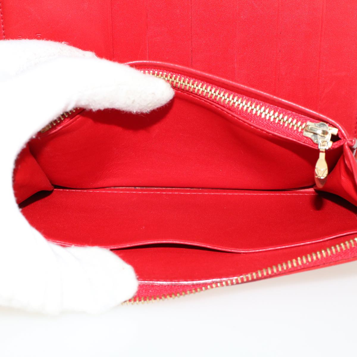 LOUIS VUITTON Monogram Vernis Eldridge Wallet Rouge M91159 LV 45272