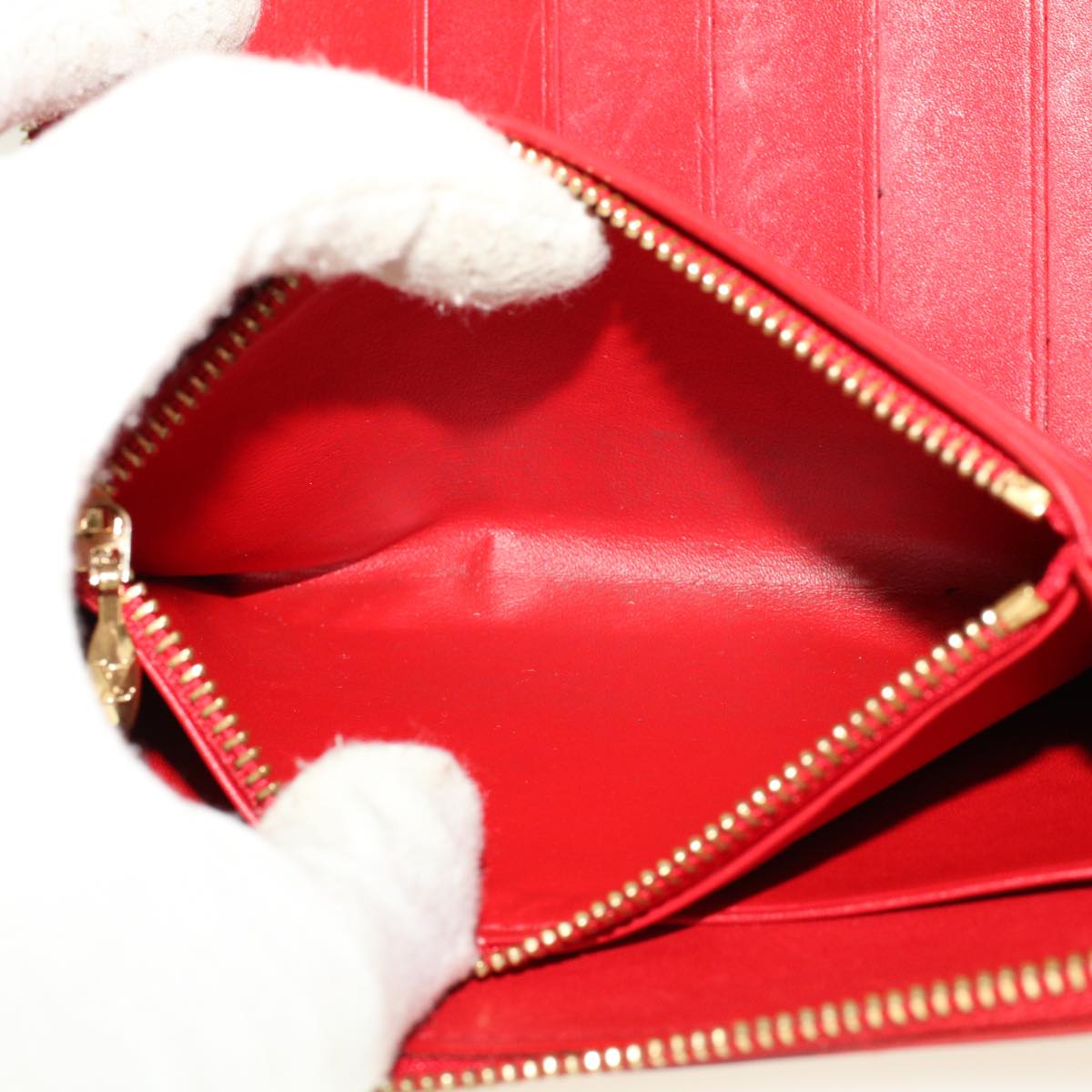LOUIS VUITTON Monogram Vernis Eldridge Wallet Rouge M91159 LV 45272