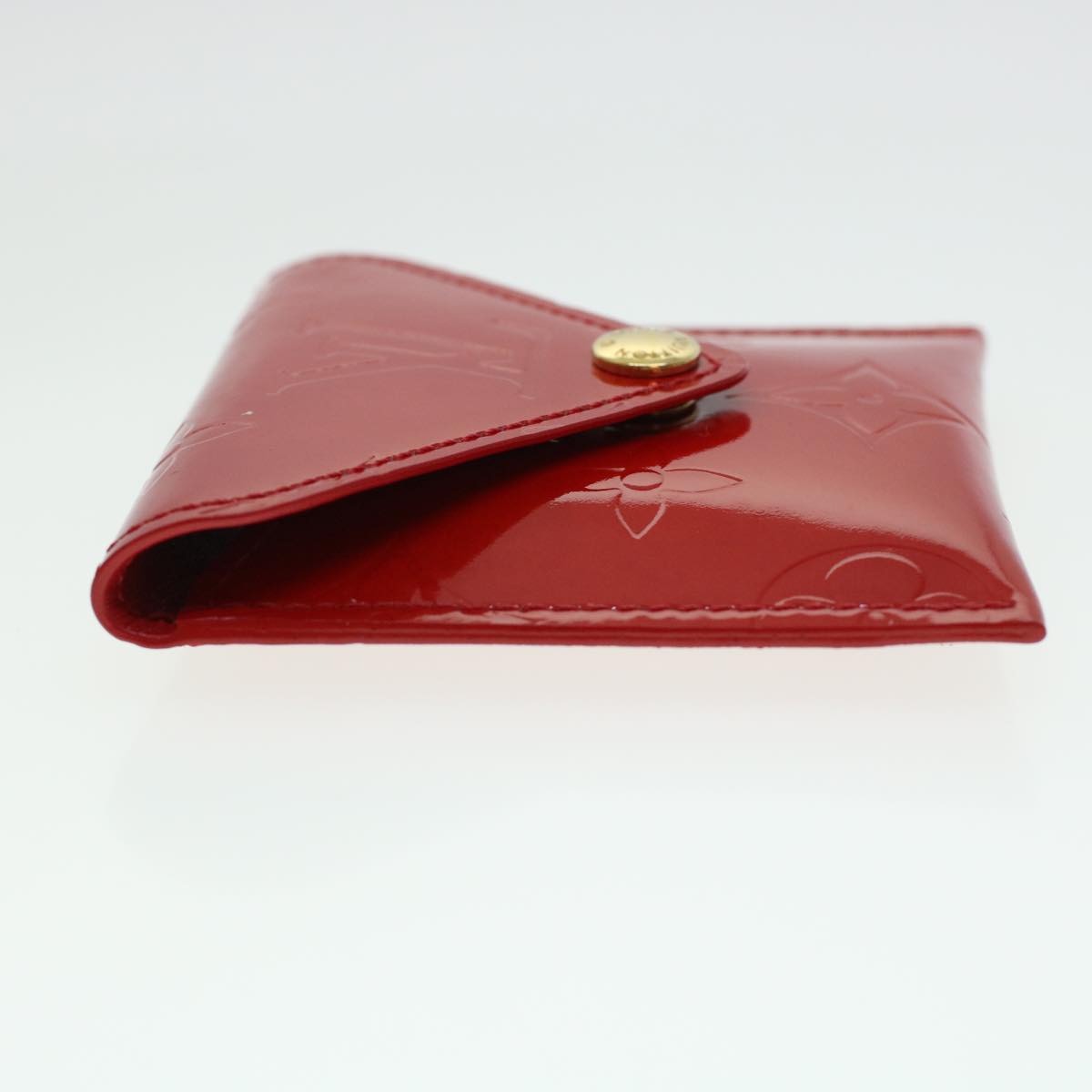 LOUIS VUITTON Vernis Korea Cube Coin Purse Rouge M04100 LV 45274