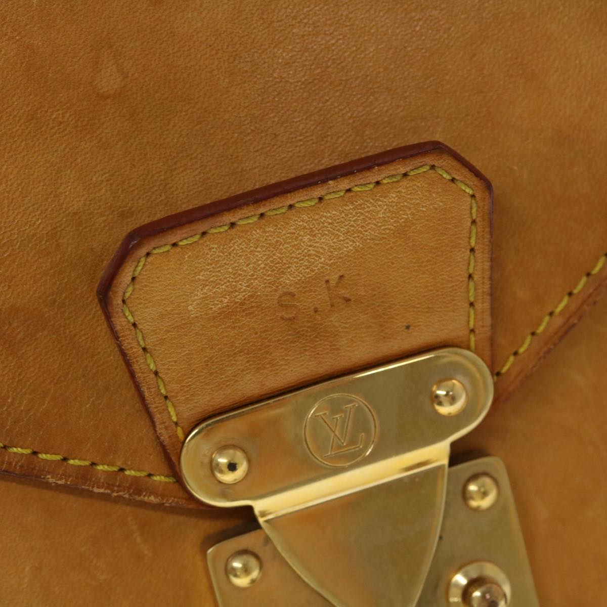 LOUIS VUITTON Nomad leather Serviette Conseiller Briefcase Beige LV 45277