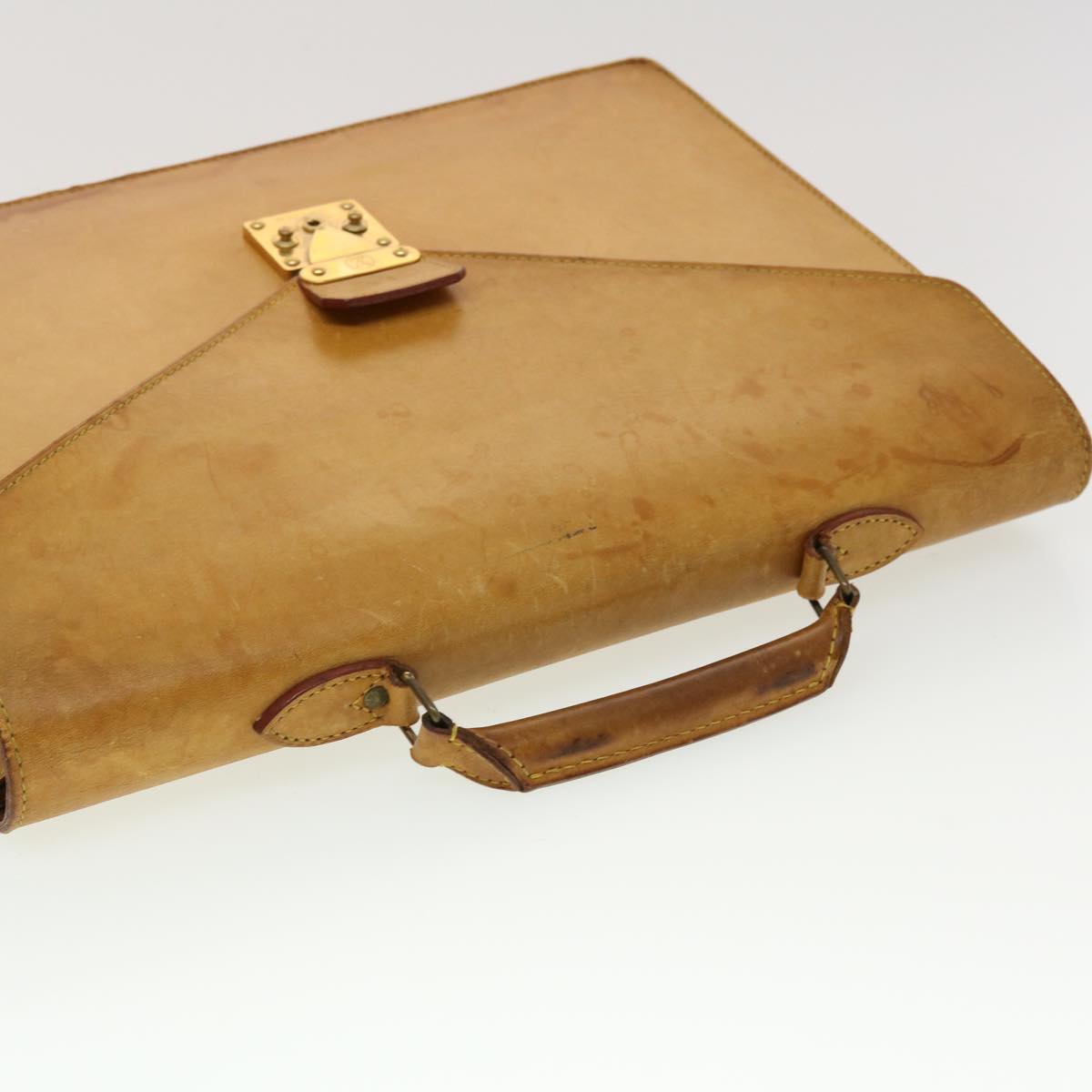 LOUIS VUITTON Nomad leather Serviette Conseiller Briefcase Beige LV 45277