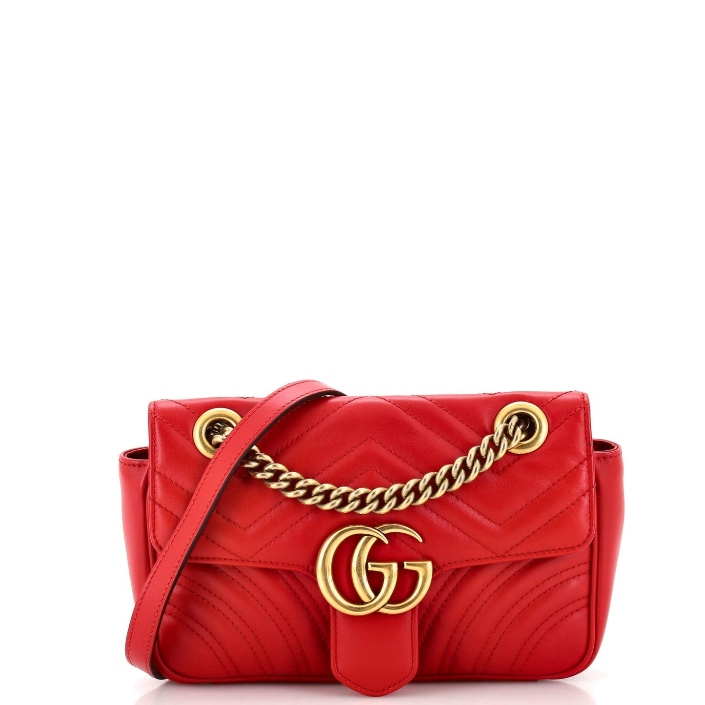 Luxury Gucci Trending 2025 GG Marmont Flap Bag Matelasse Leather Mini