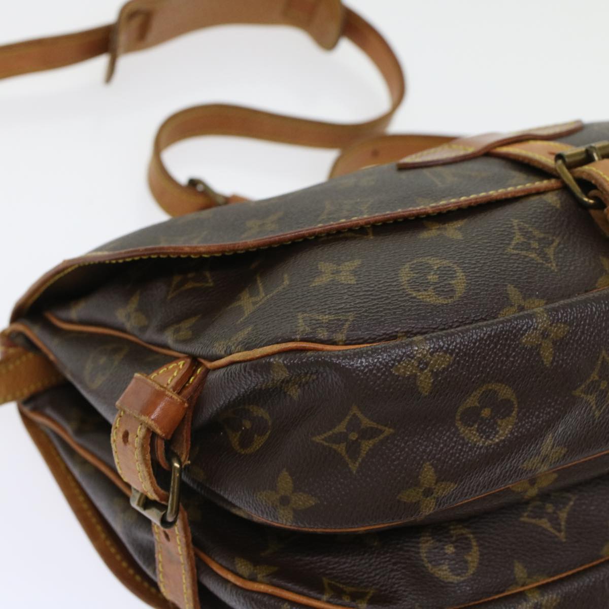 LOUIS VUITTON Monogram Saumur 35 Shoulder Bag M42254 LV 45308