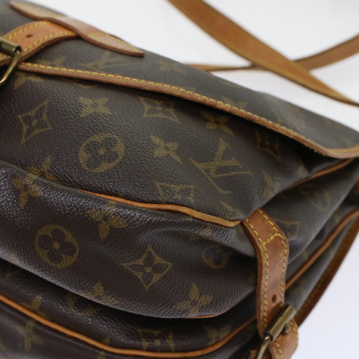 LOUIS VUITTON Monogram Saumur 35 Shoulder Bag M42254 LV 45308