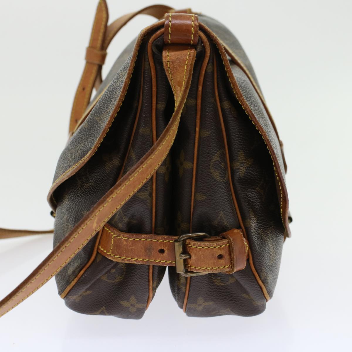 LOUIS VUITTON Monogram Saumur 35 Shoulder Bag M42254 LV 45308