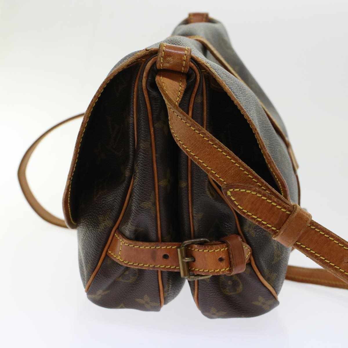LOUIS VUITTON Monogram Saumur 35 Shoulder Bag M42254 LV 45308