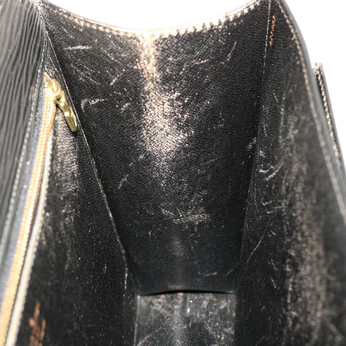 LOUIS VUITTON Epi Monceau Hand Bag 2way Black M52122 LV 45313