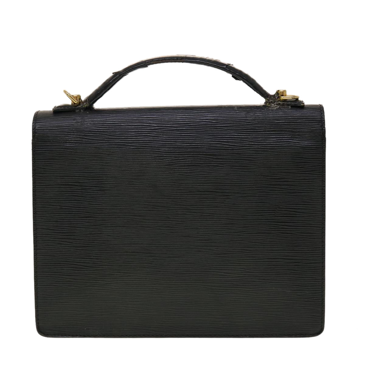 LOUIS VUITTON Epi Monceau Hand Bag 2way Black M52122 LV 45313