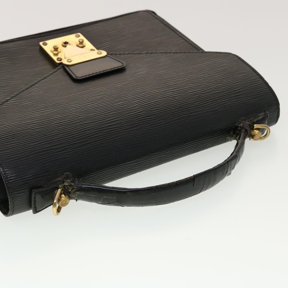 LOUIS VUITTON Epi Monceau Hand Bag 2way Black M52122 LV 45313