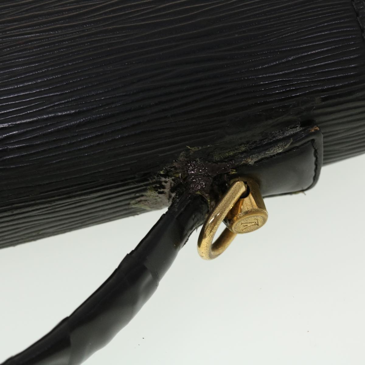LOUIS VUITTON Epi Monceau Hand Bag 2way Black M52122 LV 45313