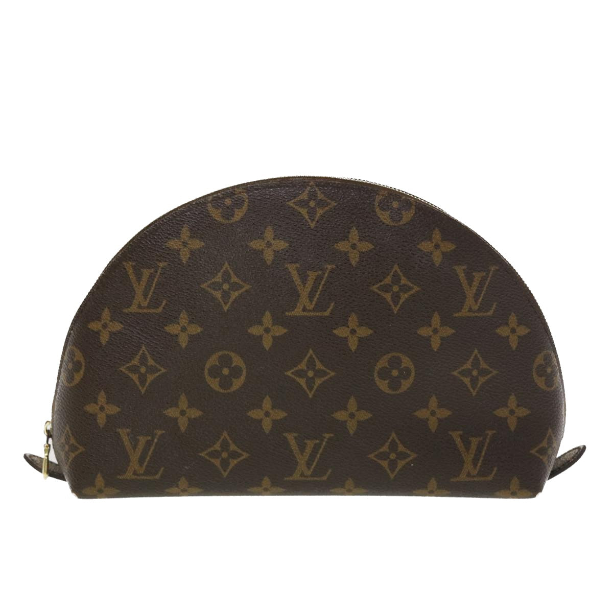 LOUIS VUITTON Monogram Trousse Demi Ronde Cosmetic Pouch M47520 LV 45317