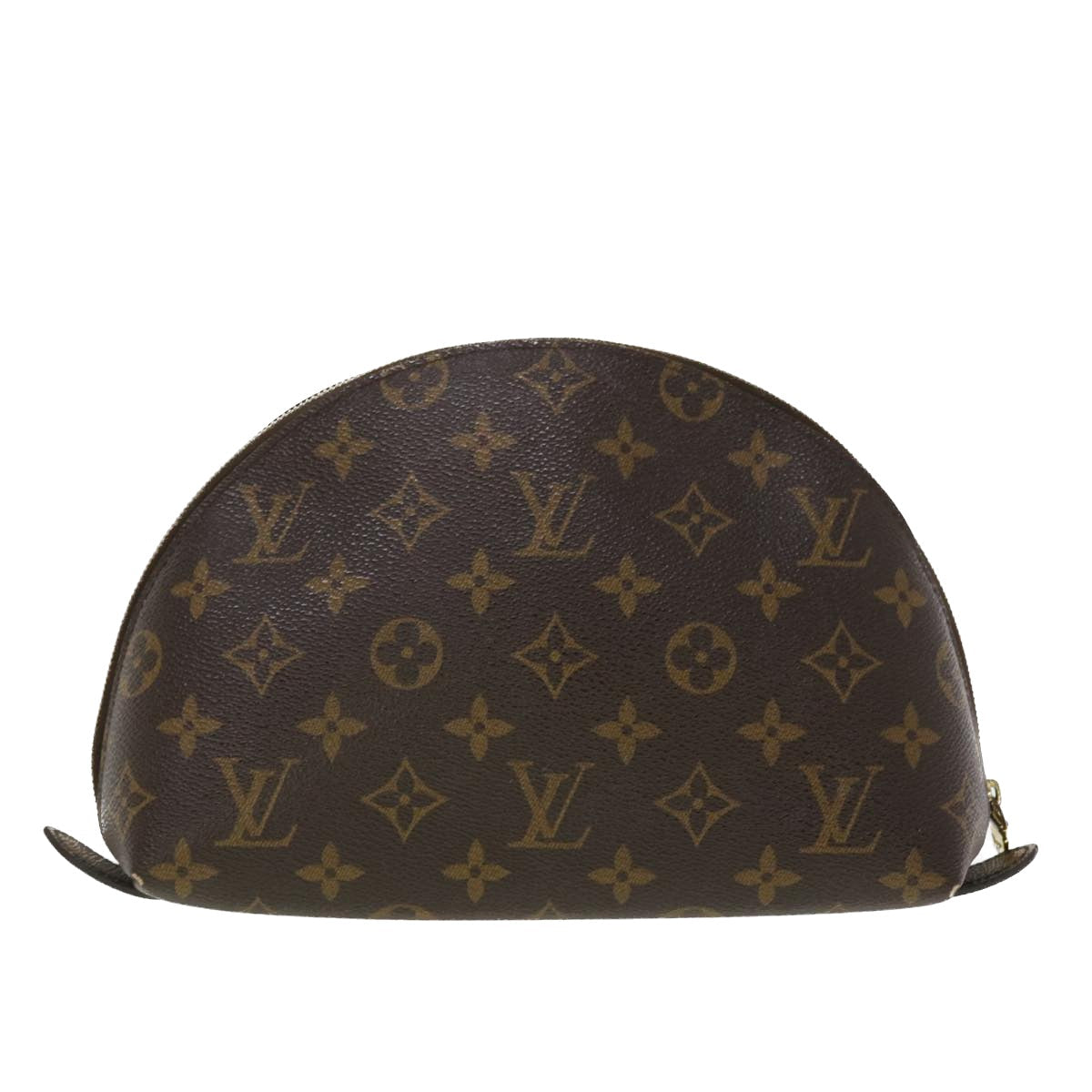 LOUIS VUITTON Monogram Trousse Demi Ronde Cosmetic Pouch M47520 LV 45317