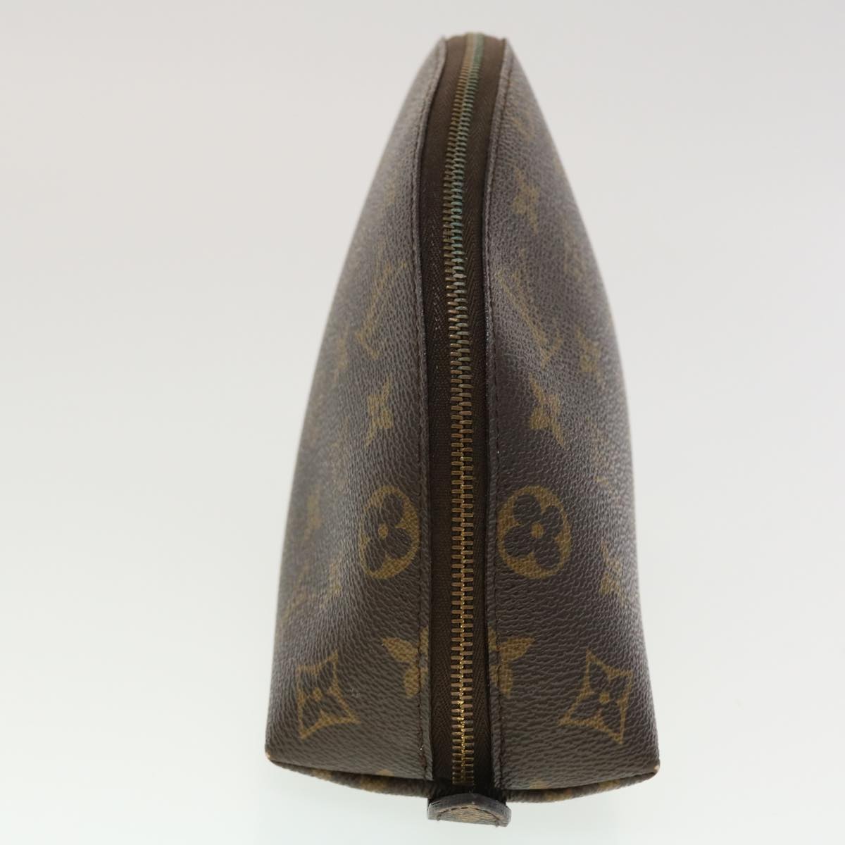 LOUIS VUITTON Monogram Trousse Demi Ronde Cosmetic Pouch M47520 LV 45317