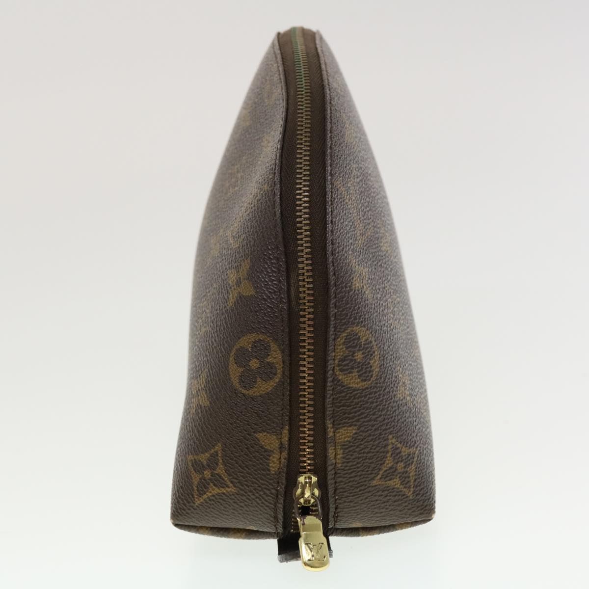 LOUIS VUITTON Monogram Trousse Demi Ronde Cosmetic Pouch M47520 LV 45317