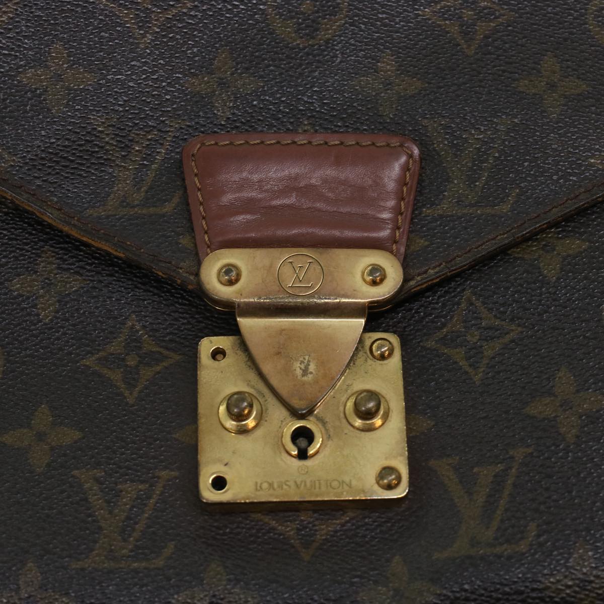 LOUIS VUITTON Monogram Porte Documents Bandouliere Bag 2way M53338 45323