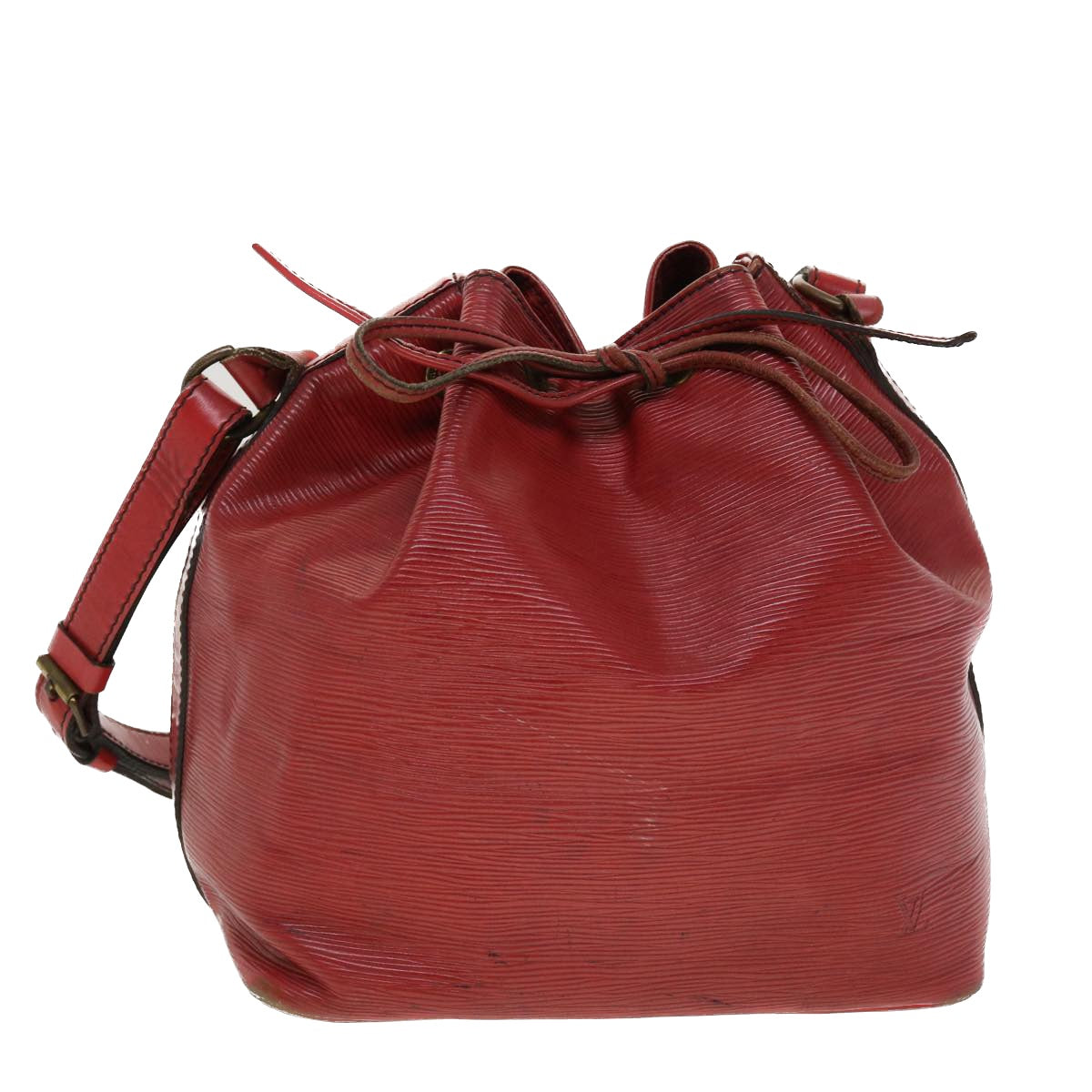 LOUIS VUITTON Epi Petit Noe Shoulder Bag Red M44107 LV 45326