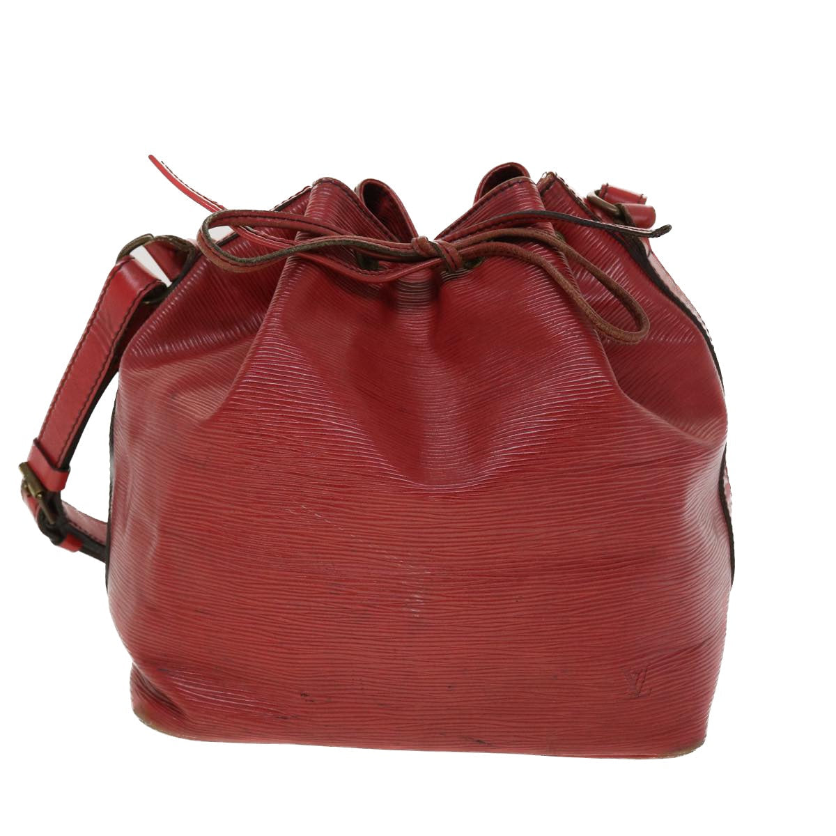 LOUIS VUITTON Epi Petit Noe Shoulder Bag Red M44107 LV 45326