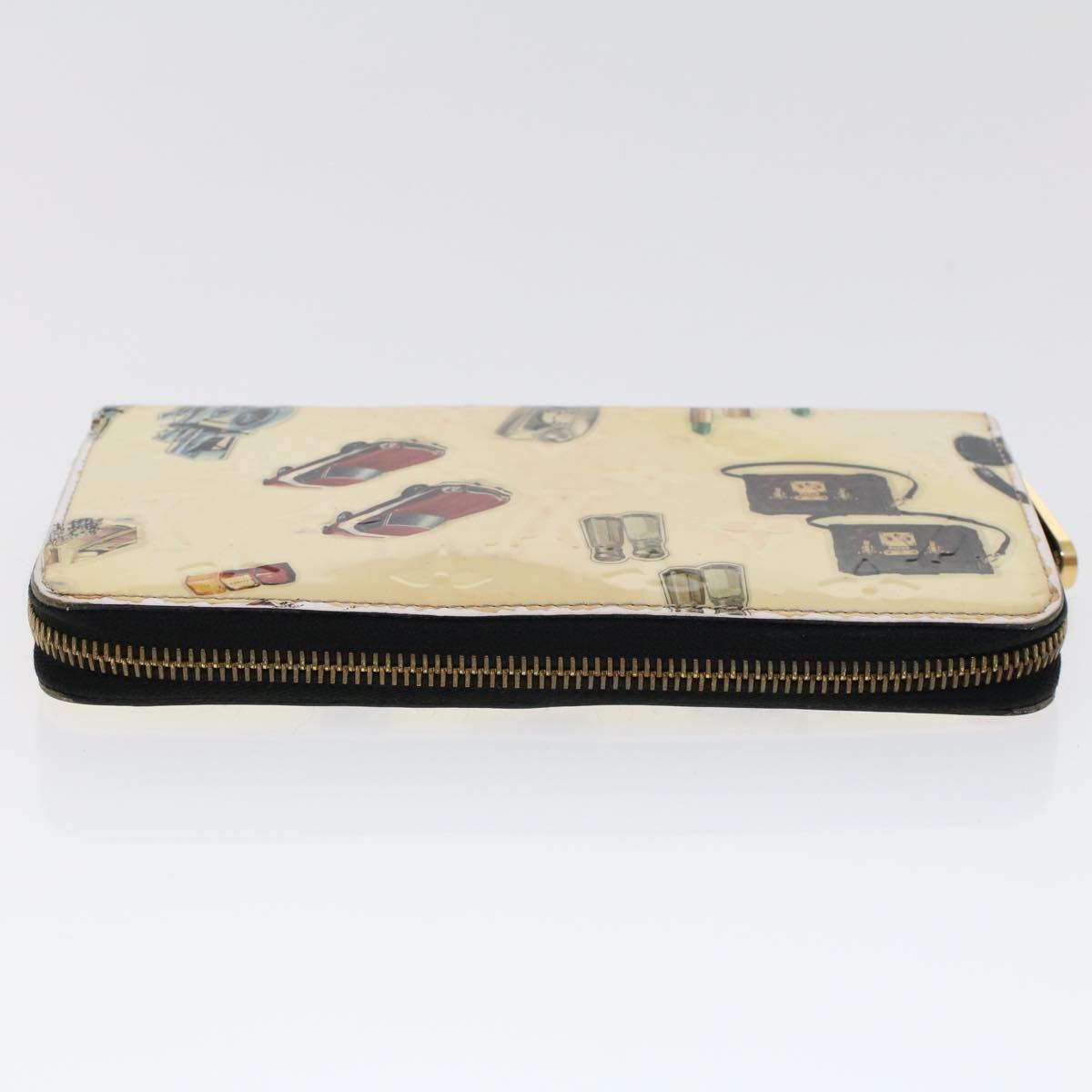 LOUIS VUITTON Vernis Nicolas Ghesquière Zippy Wallet White M50370 LV 45330