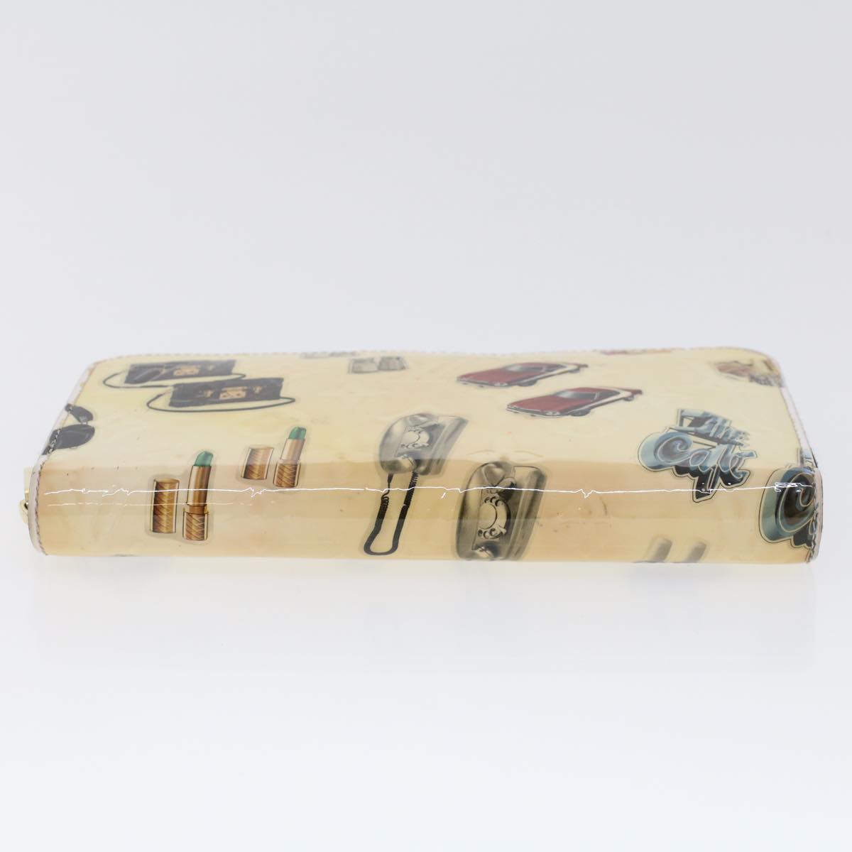 LOUIS VUITTON Vernis Nicolas Ghesquière Zippy Wallet White M50370 LV 45330
