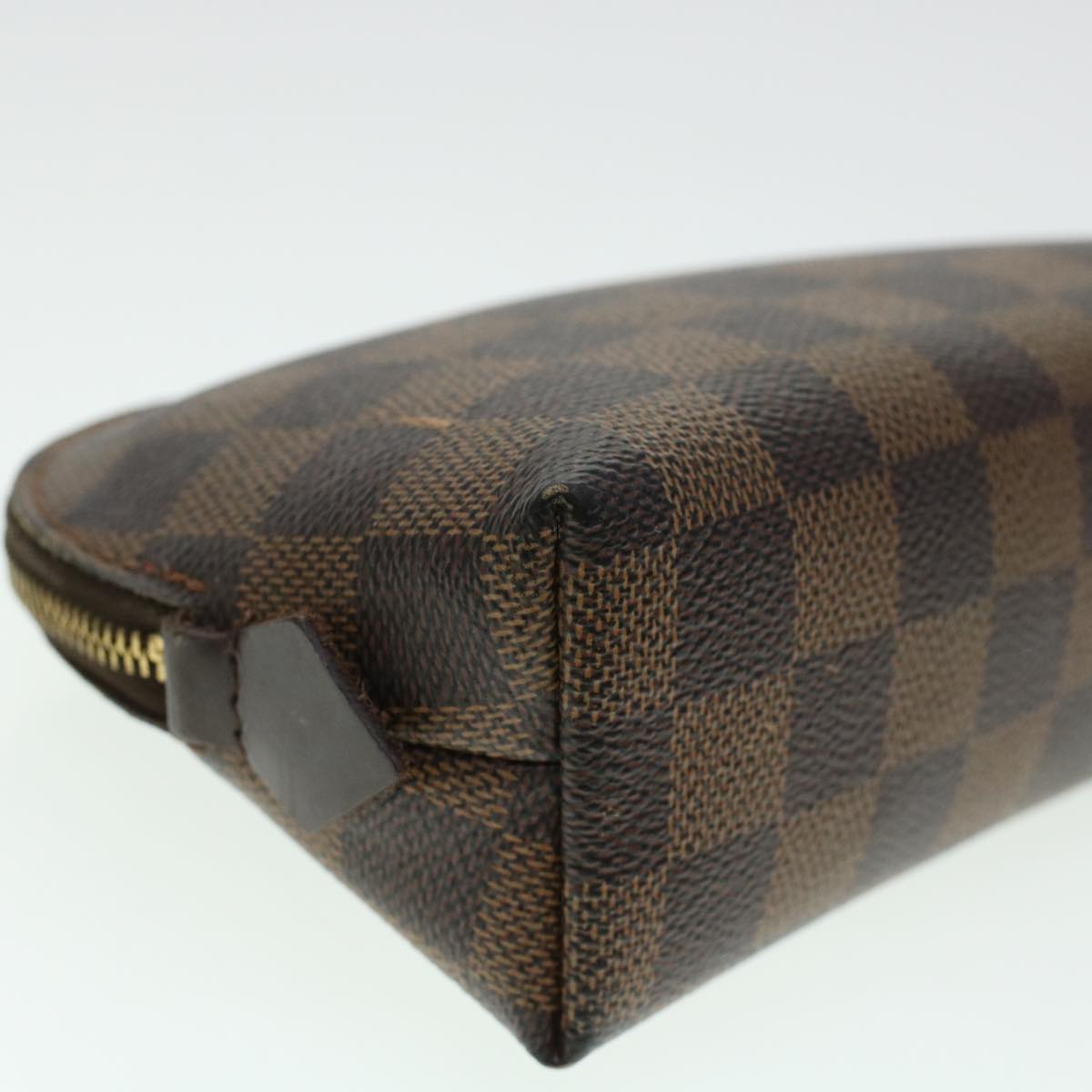 LOUIS VUITTON Damier Ebene Pochette Cosmetic PM Pouch N47516 LV 45335
